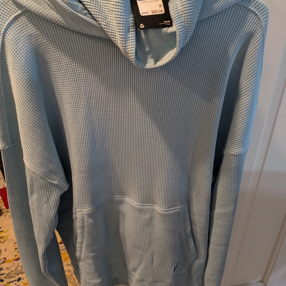 Under ArmourLight Blue Waffle Funnel Hoodie